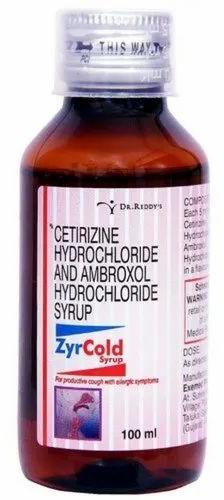 Cetirizine Hydrochloride And Ambroxol Hydrochloride Syrup, Bottle Size : 100ml