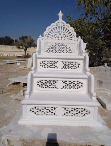 White Marble Handicrafts Rectangle Masjid Mimbar, For Home, Size : 60x240 Cm