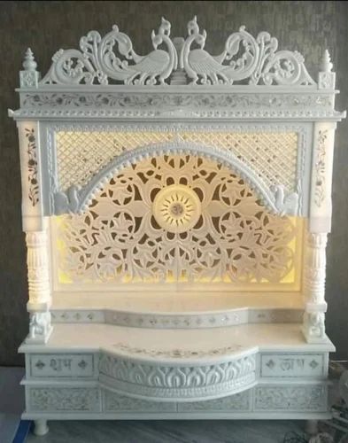Art Deco Rectangular White Marble Temple, Size : 60x120 Cm