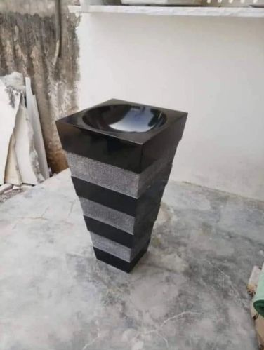 Square Marble Pedestal Wash Basin