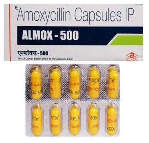 Almox-500 Amoxicillin 500 Mg Tablet, For Pharmaceuticals, Hospital, Grade Standard : Medicine Grade