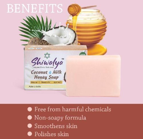Shiwalya Natural Coconut Milk Honey Soap For Personal