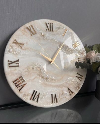 2-4 Kg Resin Handmade Decorative Wall Clock, For Home