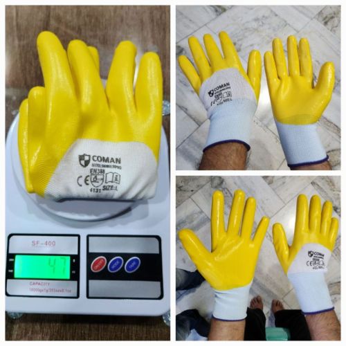 COMAN 42 Gram Nitrile Coated Glove, Packaging Size : 600 Pairs