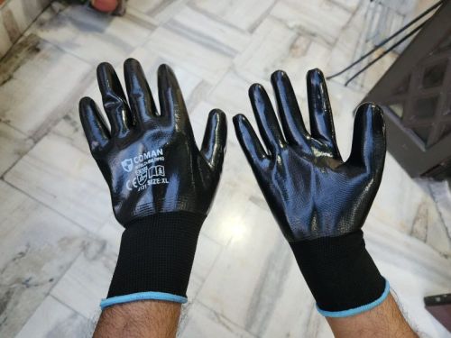 50-60g Black Nitrile Coated Glove, For Beauty Salon, Cleaning, Examination, Food Service, Light Industry