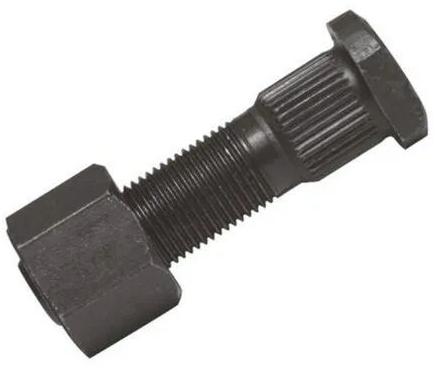 Polished Mild Steel Hub Bolt, Color : Black