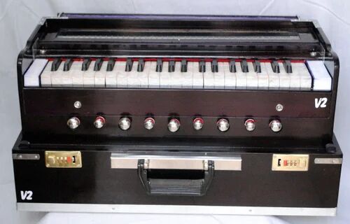 Wooden Portable Harmonium, Color : Brown