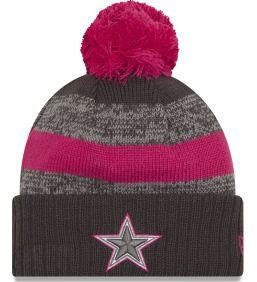 Dallas Cowboys NFL Pom Knit Hat, Packaging Type : Gray/Pink