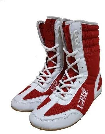 Lordz Polyester Boxing Shoes, Color : Red