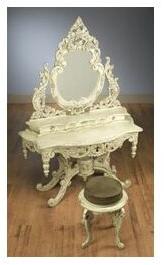 DRESSER AND STOOL - GRAPE DESIGN