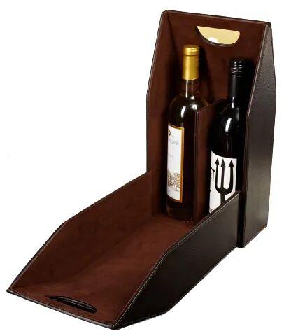 Moon Industries Brown Rectangle MDF Wine Bottle Box