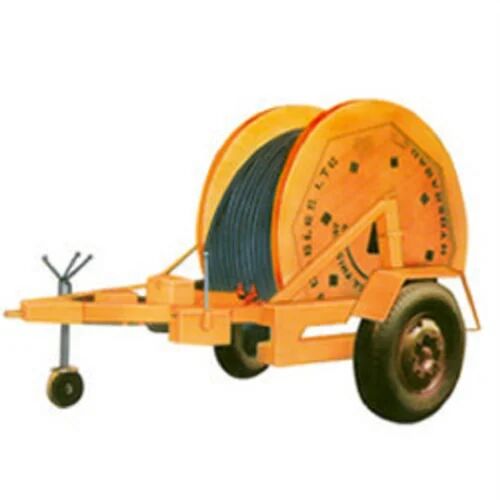 Mild Steel Cable Drum Trailer, Color : Yellow