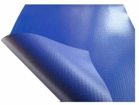 Blue Plain PVC Coated Polyester Fabric, For Industrial Use, Packaging Type : Roll