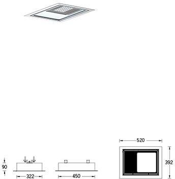 Mustang Recessed High Bay Luminaires, Power : 39 W