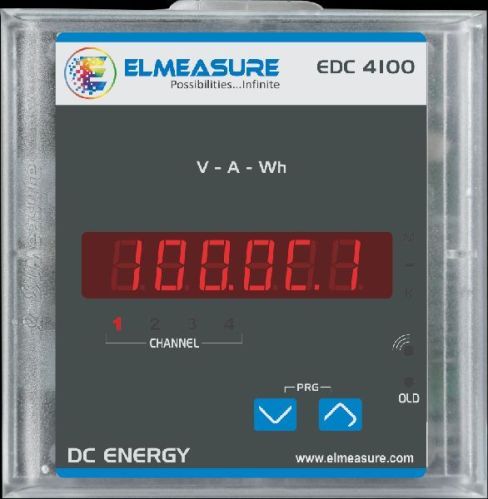 4 Channel DC Energy Meter, Dimension : 9.6X9.6X5.0