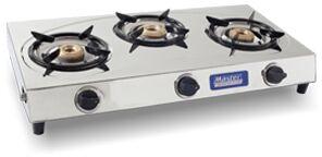 Three Burner SS LPG Stove, Certification : BIS