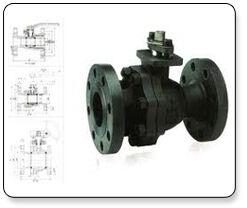 2-PC Carbon Steel Flange End Ball Valve