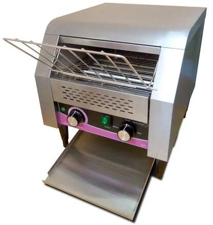 Silver Stainless Steel Conveyor Toaster, For Commercial