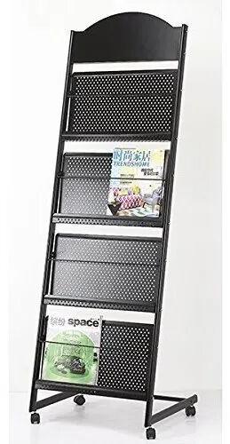 Stainless Steel Magazine Stand, For Library
