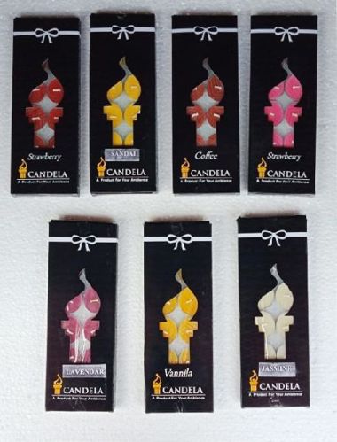 Candela Round Paraffin Wax Scented Tea Light Candles, Color : Yellow, Red, Pink, Brown, Blue, Green