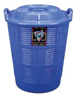 Round Plastic Big Laundry Basket, Color : SC