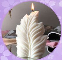 Glossy Beeswax Leaf Candle For Decoration