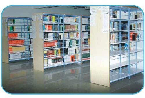 White Metal College Library Racks