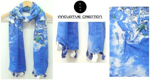 INNOVATIVE CREATION 145 GRAM Printed REEYON TASSLE STOLE, Technics : Attractive Pattern