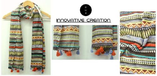 100% VISCOSE REYON DESIGNER TASSLE STOLE-BARABANKI, Feature : Breath Taking Look, Comfortable, Easily Washable