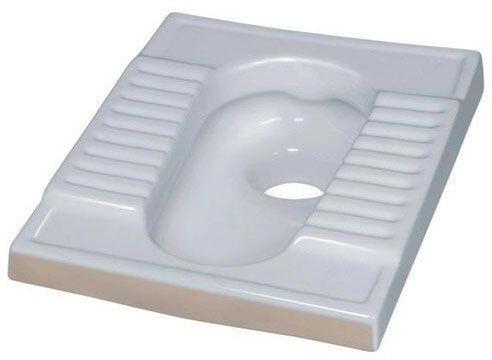 Ceramic Indian Squatting Pan, Color : White