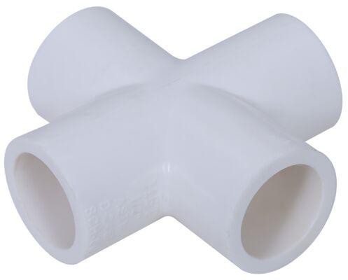 UPVC Cross Tee, Color : White