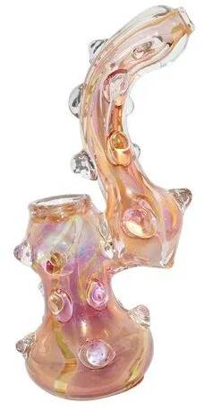 Heat Proof Handmade Glass Smoking Bubbler, Color : Multicolor