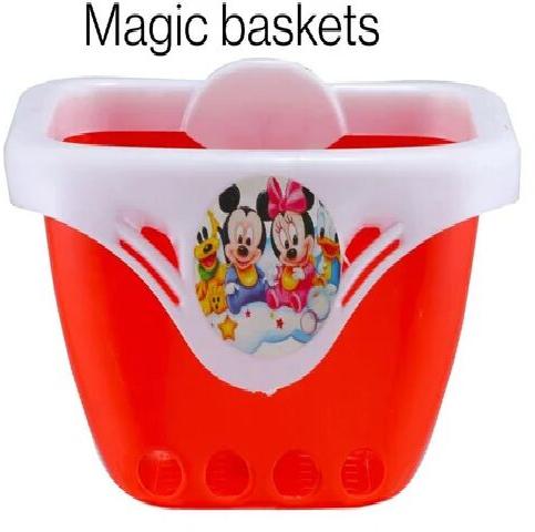 Plastic Magic Cycle Basket, Color : Red White