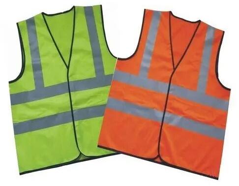 Polyester Reflective Safety Jackets, For Construction, Traffic Control, Auto Racing, Sea Patrolling