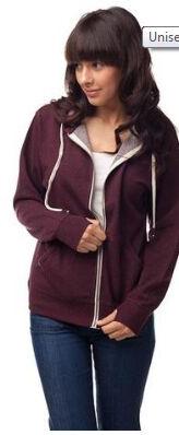 FRENCH TERRY ZIP Hoodie xs, Packaging Type : Burgundy heather