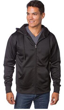 POLY-TECH ZIP HOODED SWEATSHIRT XS, Packaging Type : Black