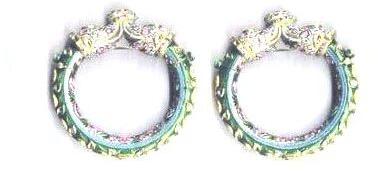 Kundan Meena Bangle, Style : Antique