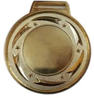 Golden Zinc Alloy Gold Plated Medal, For School, Pattern : Carved