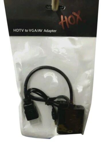 PVC HDMI To VGA Converter, Color : Black