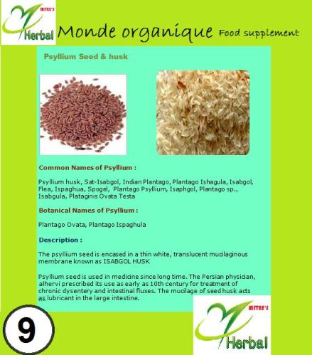 PSYLLIUM HUSK FIBRE (ISABGOL HUSK), Packaging Type : PLASTIC BAGS + BOX PACKING