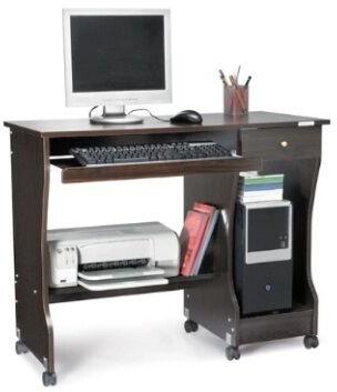 Nilkamal Medium Density Fiber Board Computer Table, Color : Black