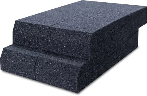 Square Rubber Anti Vibration Pad, Color : Black