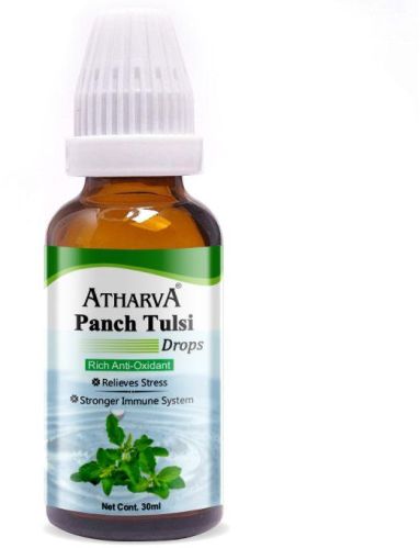 ATHARVA Panch Tulsi Drops, Packaging Type : Glass Bottle