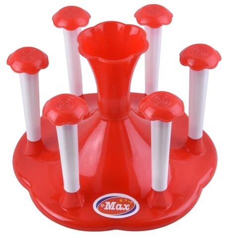 Plastic Glass Holder, Color : Red White