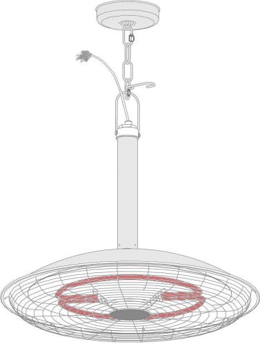 Electric Infrared Pendant Heater With Plug