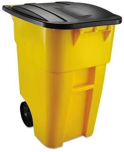 Wheeled Plastic Bins, Color : Yellow