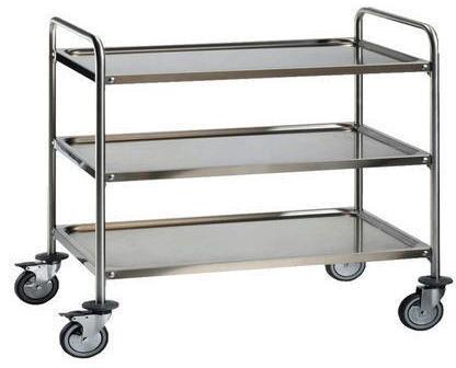 Stainless Steel Instrument Trolley, For Clinic, Hospital
