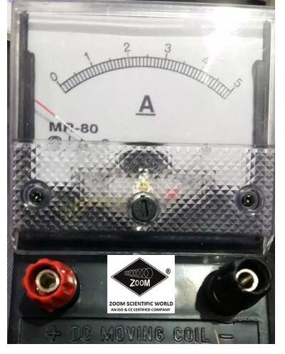 Zoom Semi Automatic Analog DC Ammeter, Color : Black