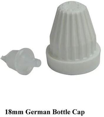 Plastic German Bottle Cap, For Homeopathic Pharma Industries, Color : White