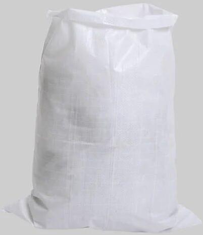 White PP Woven Sack Bag, Pattern : Plain